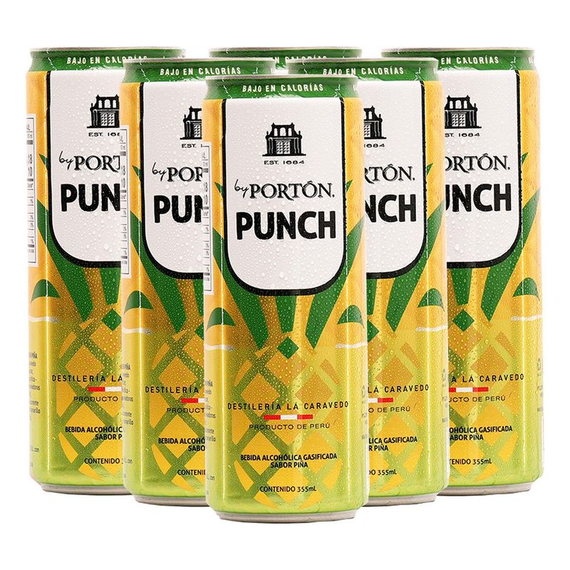 GENERICO - Pack X 6 Rtd By Portón Punch De 355ml