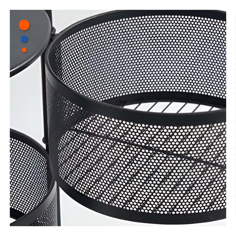 GENERICO - Estante de Cocina 5 Niveles en Negro Y+Regalo Stickers