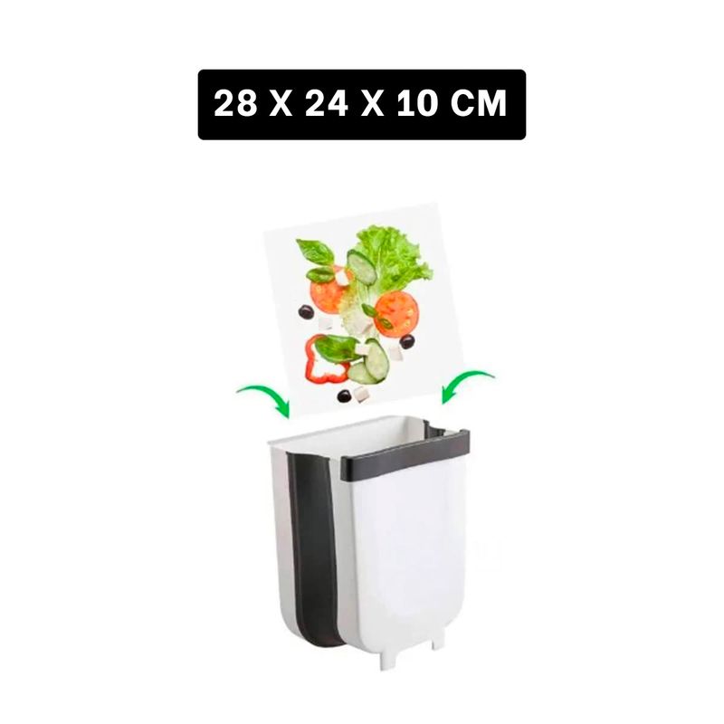 GENERICO - Pack2 Tacho Practico Portatil Color Blanco Y+Papel de Regalo