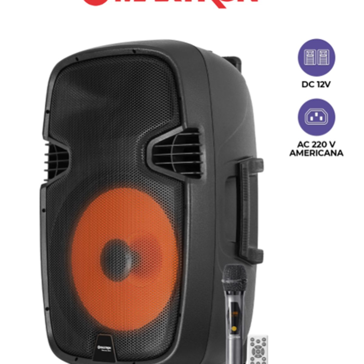 MAXTRON - Parlante MERCURY ULTRA MX1550V LED TWS SD+USB FM 2 MIC MAXTRON