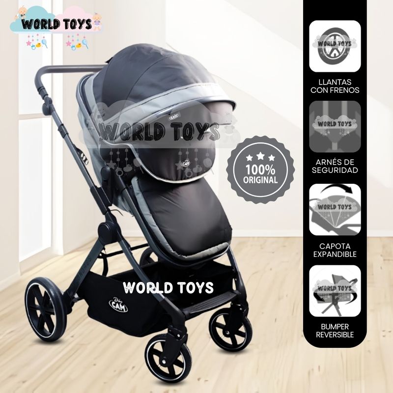 BABY - Coche Moisés Travel System «NEW LONDRES» Gray