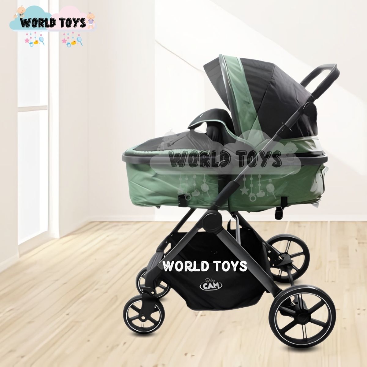 BABY - Coche Moisés Travel System «NEW LONDRES» Green