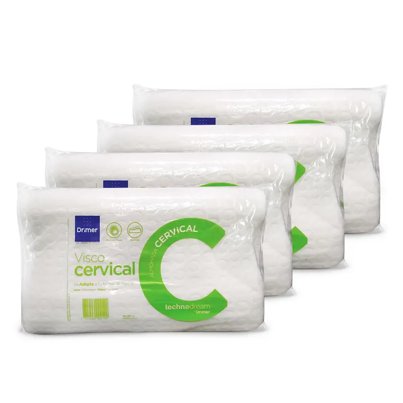 TECHNODREAM BY DRIMER - Pack x 4 Almohadas Visco Cervical 50X30cm