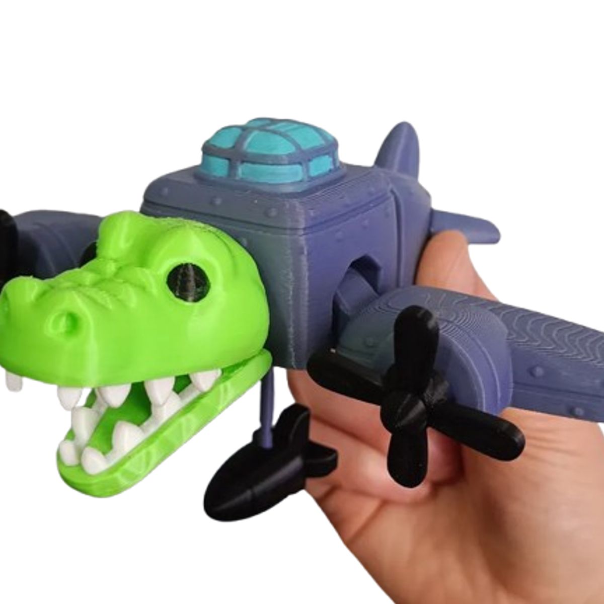 GENERICO - Italian Brainrot Cocodrilo Bombardiro Figura Articulada