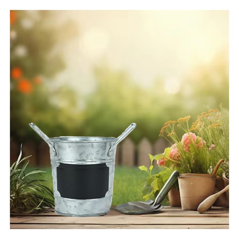 GENERICO - Pack2 Macetero Nota en Rectangulo Plateado Y+Papel de Regalo