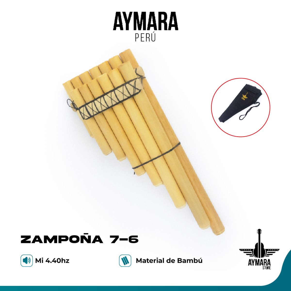 GENERICO - Aymara Zampoña 7 y 6 tubos afinada en MI