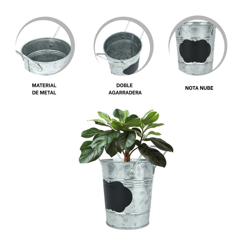 GENERICO - Pack6 Cubo Nota en Nube en Plateado Y+Regalo Stickers