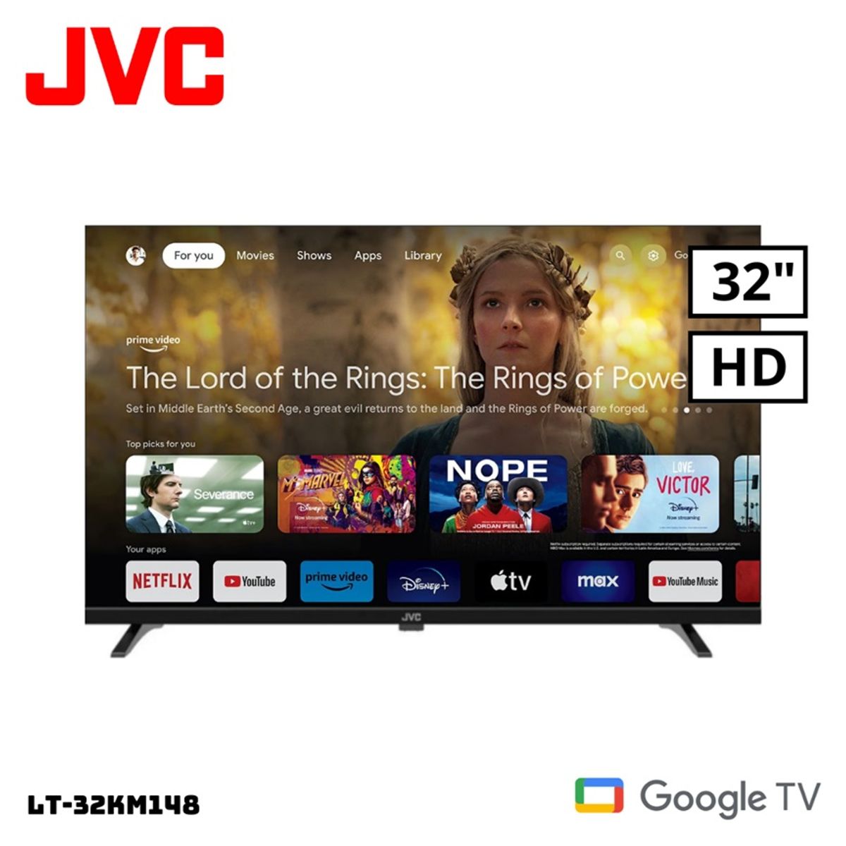 TELEVISOR JVC 32 SMART TV GOOGLE TV HD LED - LT-32KM148, marca GENERICO - Foto Principal