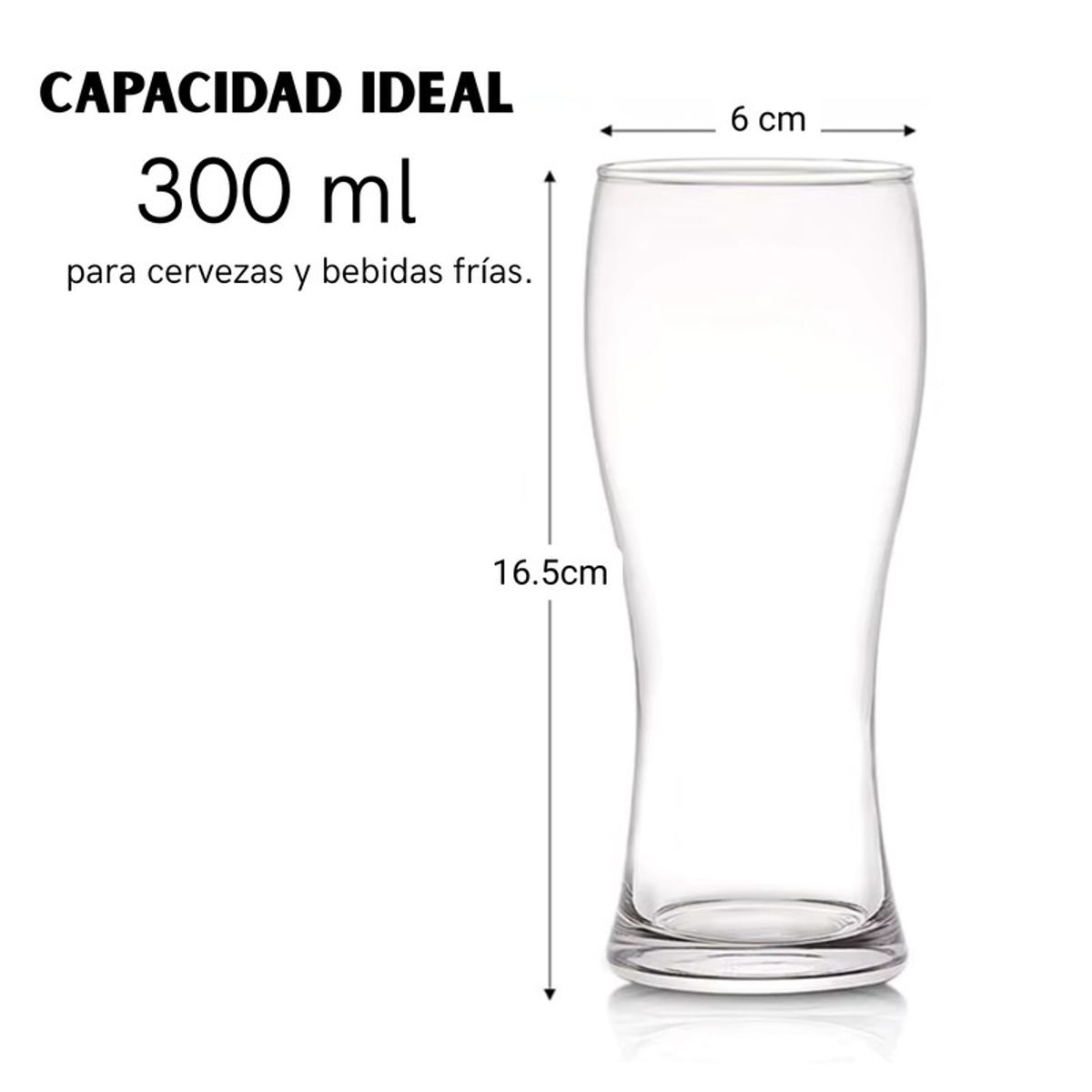 NADIR - Vasos Cerveceros Nadir Joinville 300ml Set x6