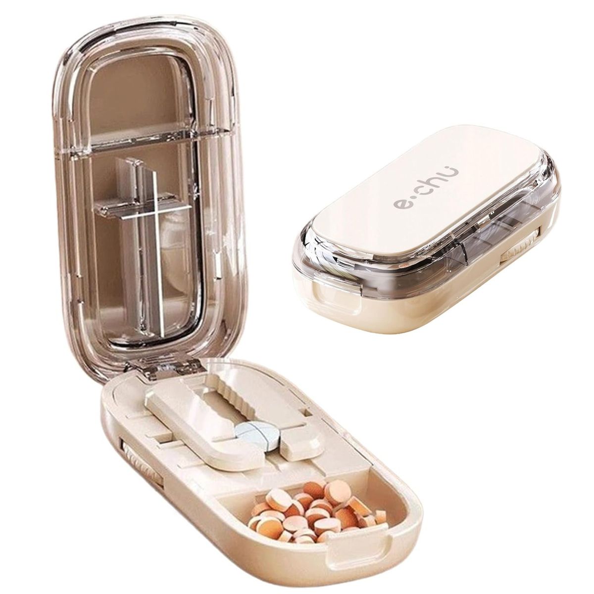 GENERICO - Cortador De Pastillas Multiple De 4 Cortes Portatil Echu