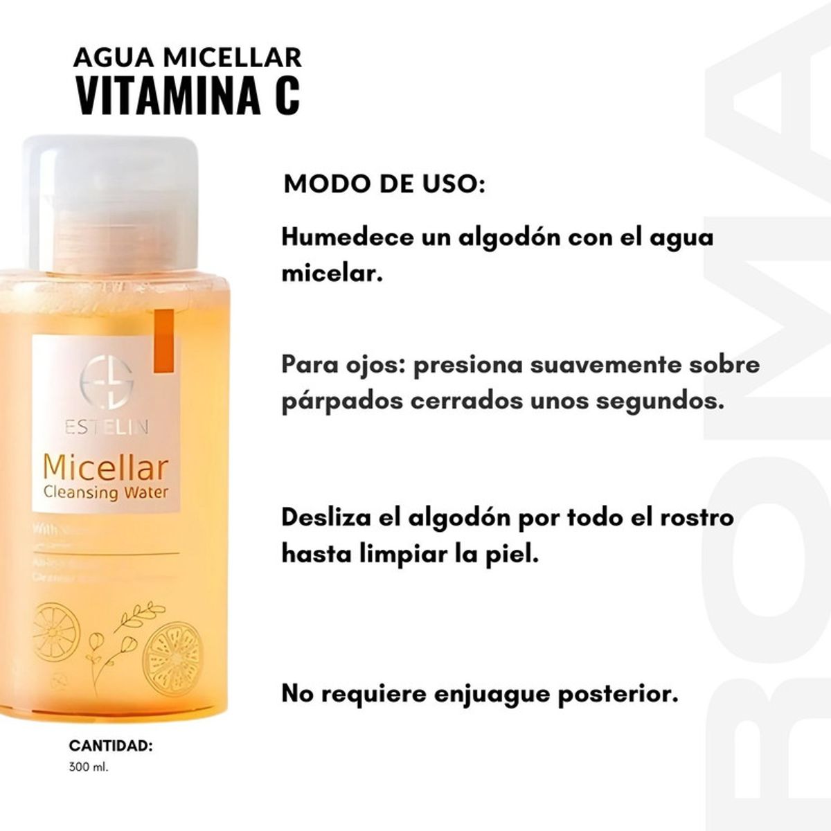 GENERICO - PACK 3 AGUA MICELAR VITAMINA C 300ML ESTELIN