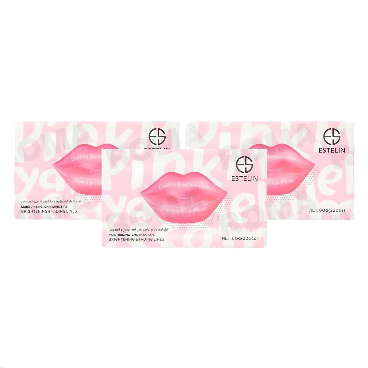 GENERICO - PACK 3 MASCARILLA EN HIDROGEL CHERRY BLOSSOM PINK 22PCS ESTELIN