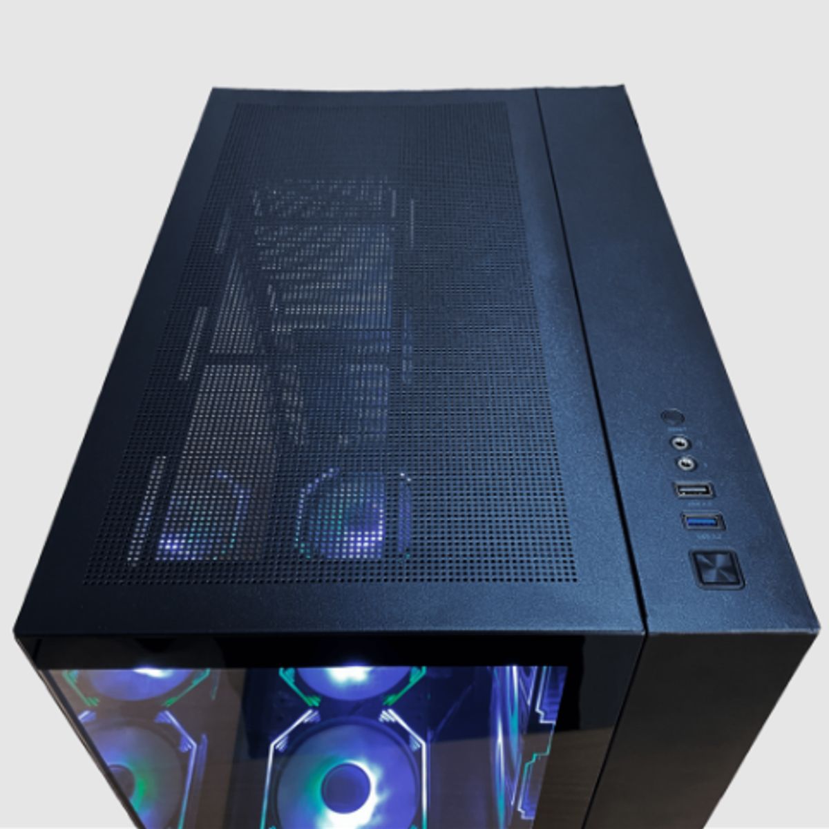 HALION - Case Gamer FISH TANK C708 Panel Lateral Vidrio Templado HALION