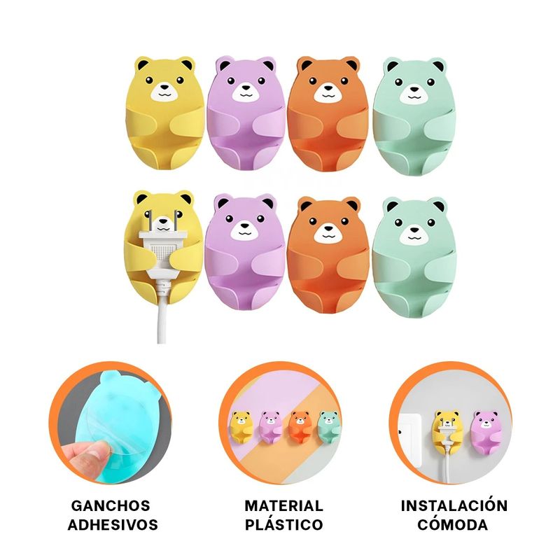 GENERICO - Pack6 Conjunto de Enchufe 4 Multicolor Y+Regalo Stickers