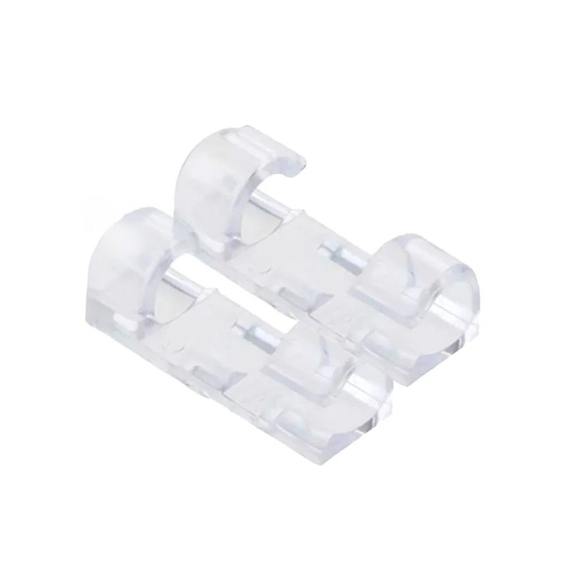 GENERICO - Pack2 Clips de Cables 16 Pzas Transparente Y+Papel de Regalo