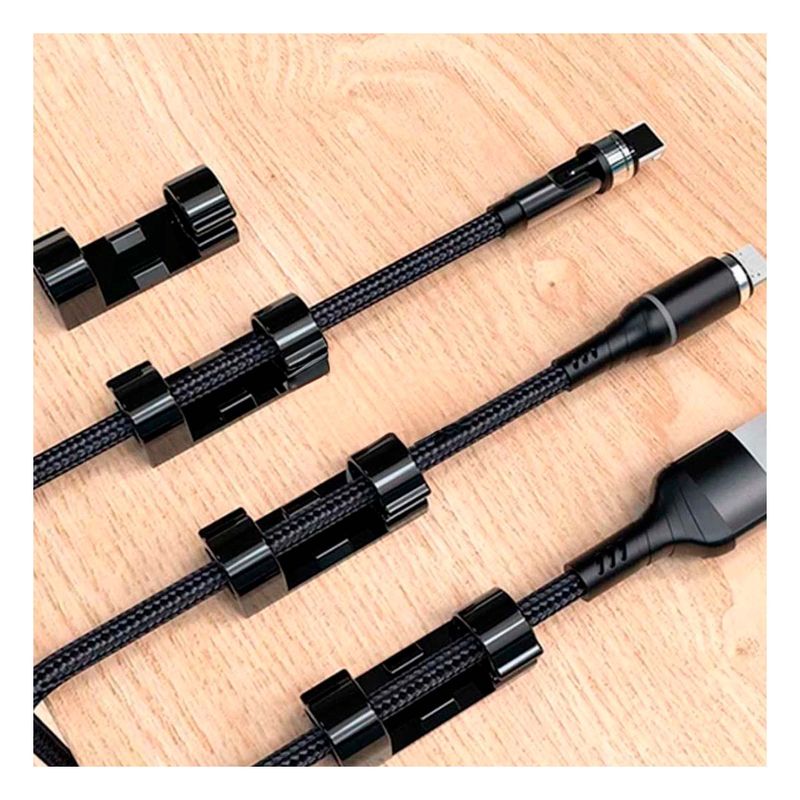 GENERICO - Pack6 Accesorios Clips 16 Pzas en Negro Y+Papel de Regalo