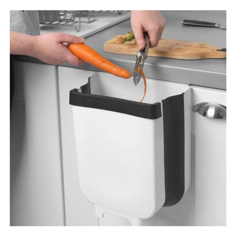 GENERICO - Pack2 Tacho Practico Portatil Color Blanco Y+Papel de Regalo