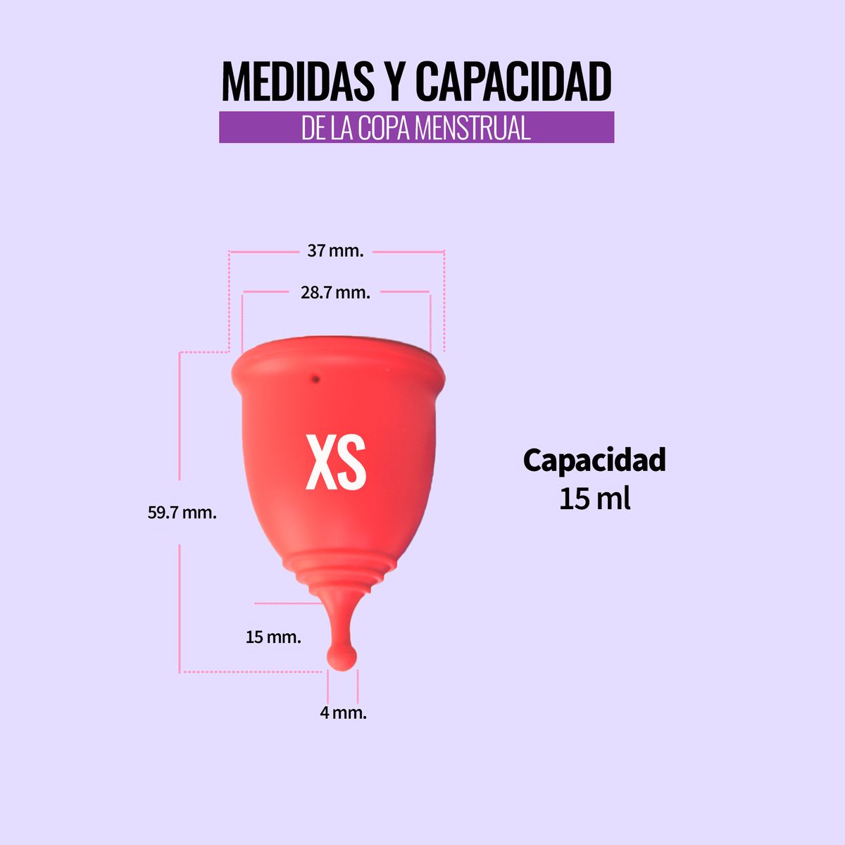 GENERICO - Copa menstrual copella - talla XS