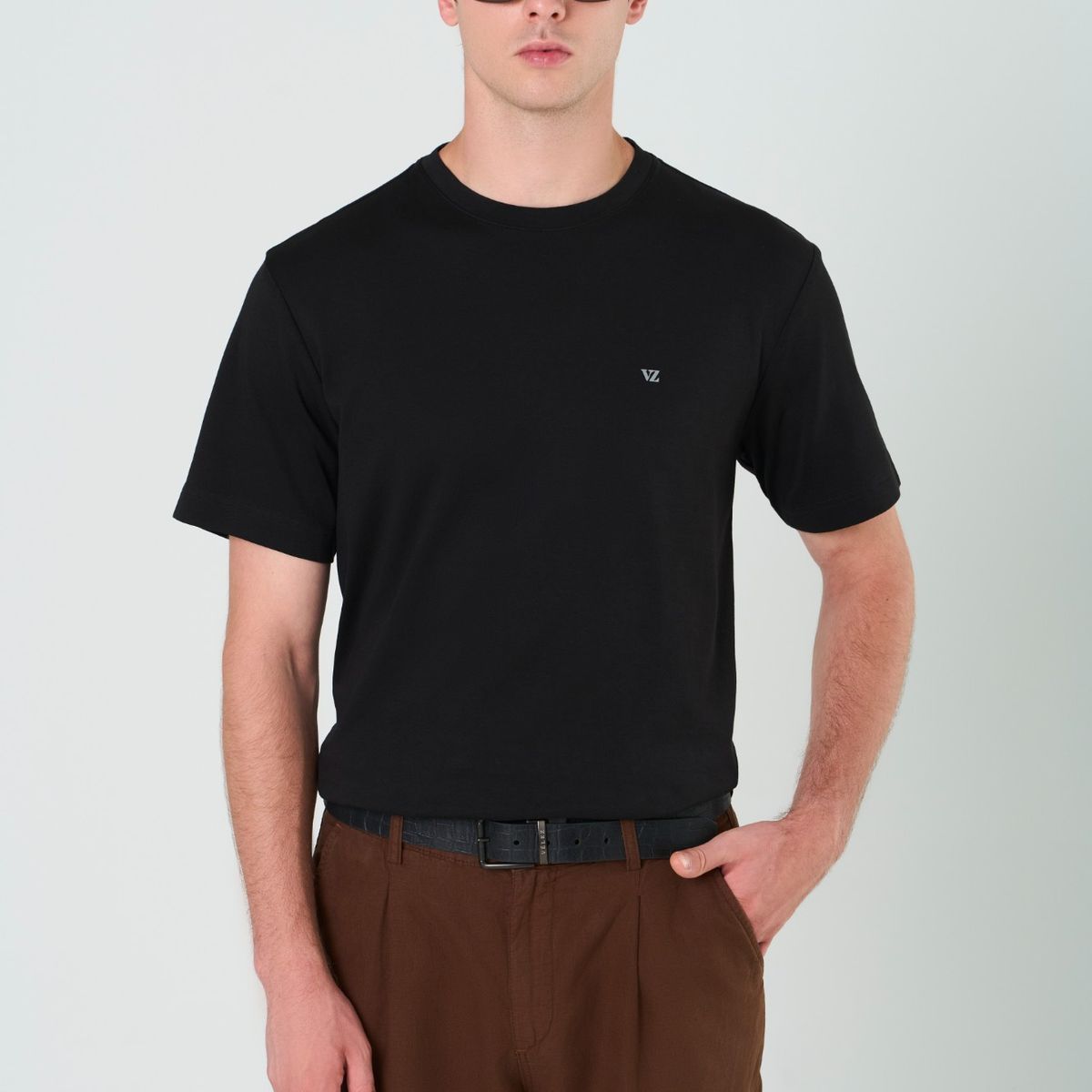 Velez - Vélez Camiseta Manga Corta Lerici Hombre Semi Fitted Negro
