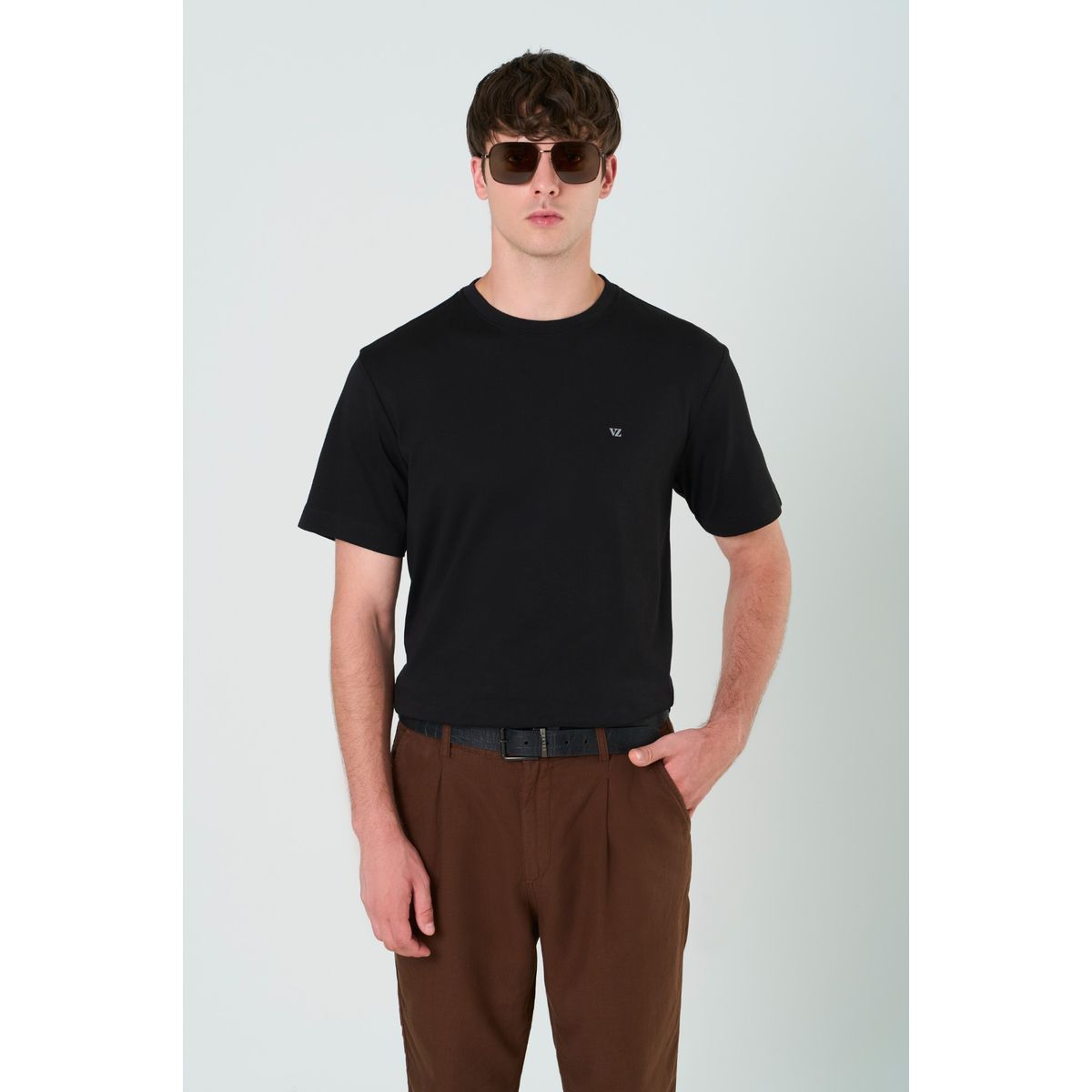 Velez - Vélez Camiseta Manga Corta Lerici Hombre Semi Fitted Negro