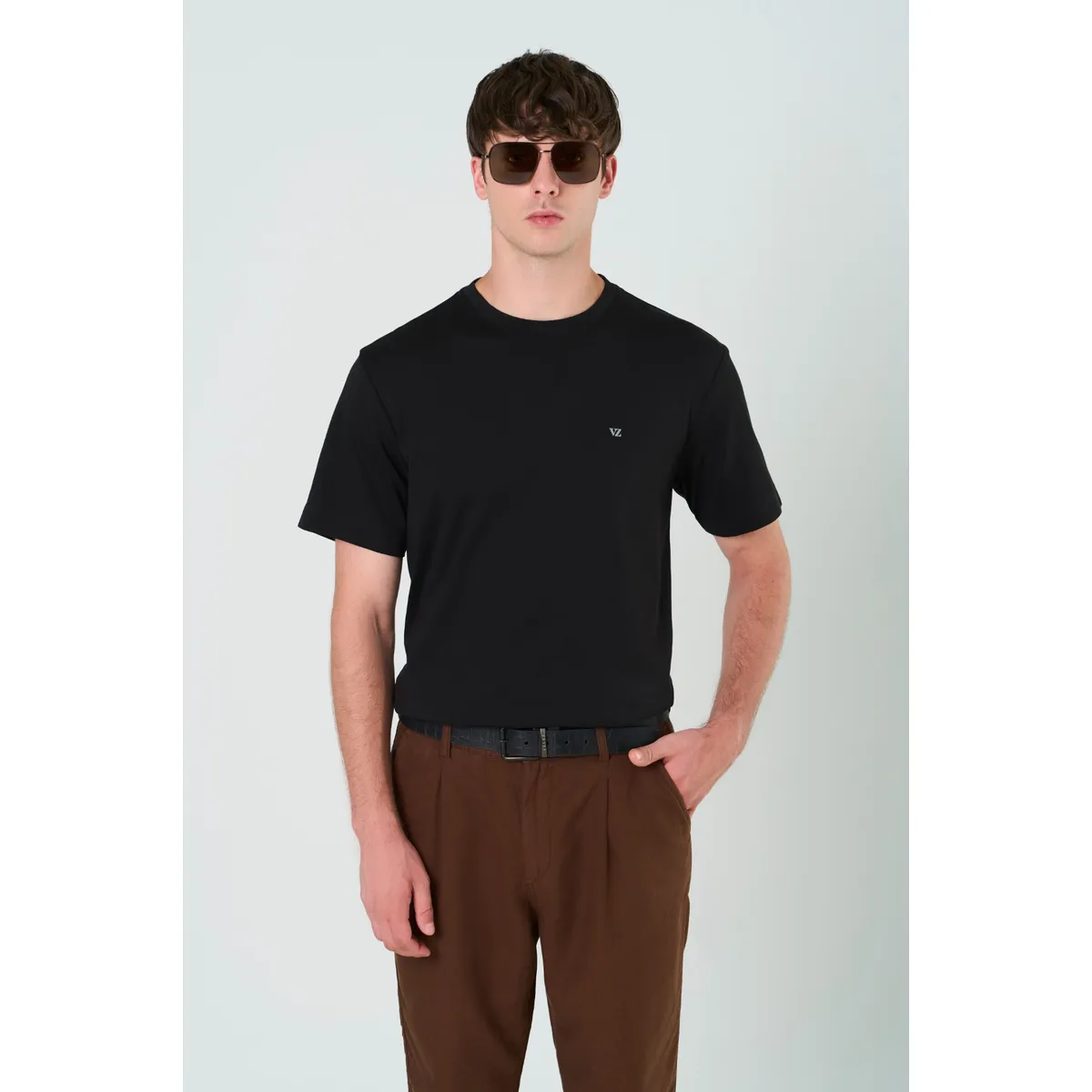 VELEZ - Vélez Camiseta Manga Corta Lerici Hombre Semi Fitted Negro