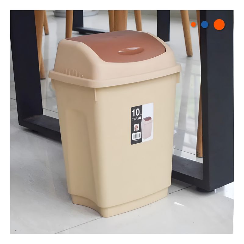 GENERICO - Pack4 Bote Practico con Vaiven en Marron Y+Papel de Regalo