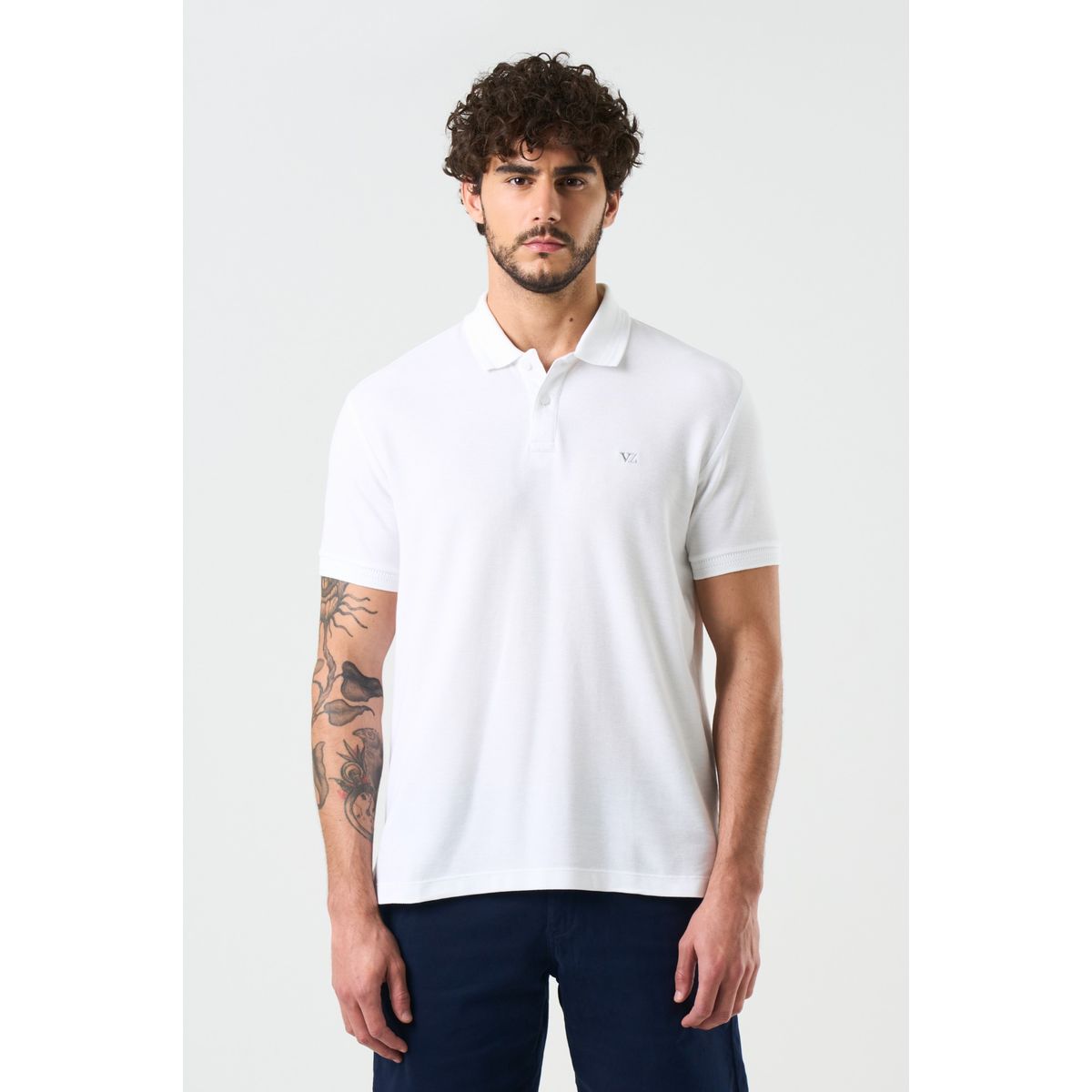 Velez - Vélez Polo Manga Corta Essential Hombre Textura Blanco