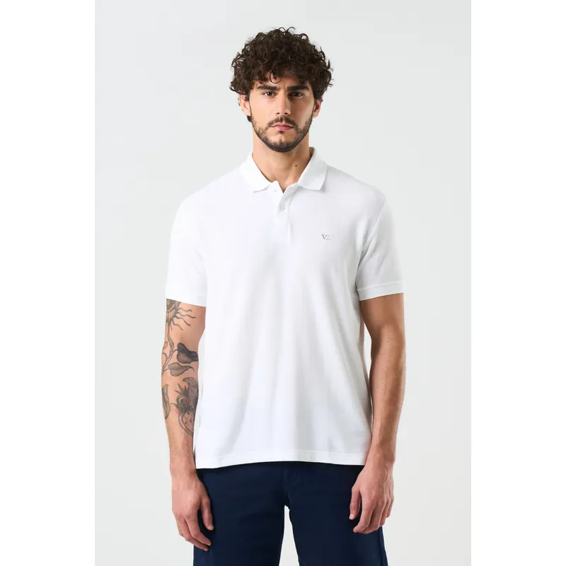 VELEZ - Vélez Polo Manga Corta Essential Para Hombre Textura Blanco
