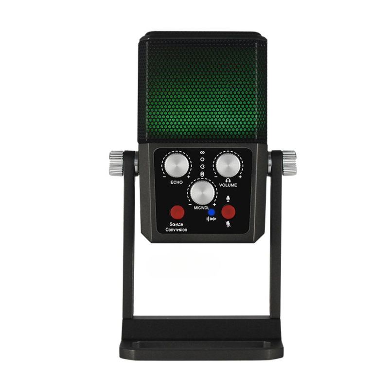 GENERICO - Micrófono USB RGB para Streaming, Podcast y Gaming con 4 Patrones