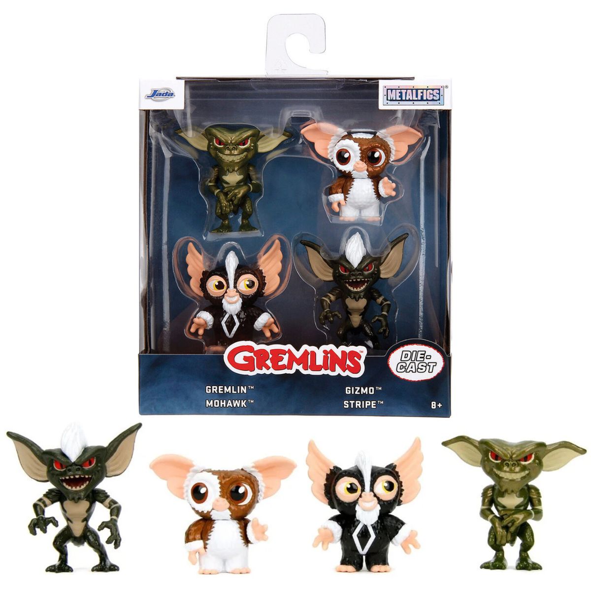 JADA TOYS - Gremlins MetalFigs Die Cast 4 Pack Gizmo, Stripe, Mohawk