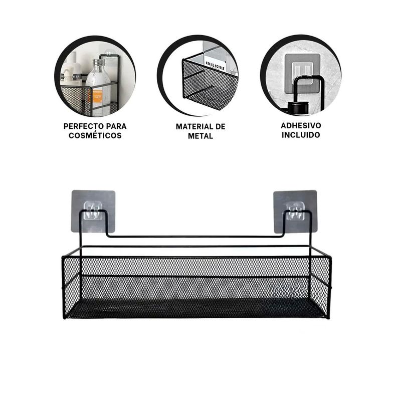 GENERICO - Pack2 Cesta Flotante Versatil en Negro Y+Papel de Regalo