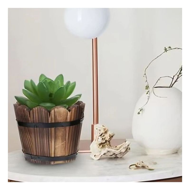 GENERICO - Pack12 Maceta de Madera 12cm en Marron Y+Papel de Regalo