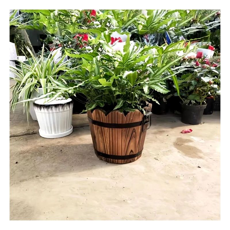 GENERICO - Pack12 Vasija para Flores Marron 12cm Y+Regalo Stickers