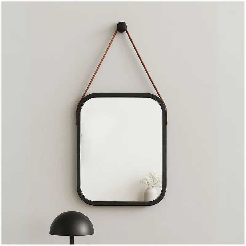 INSPIRA MARKET - Espejo Decorativo Rectangular de Tocador Colgante Negro