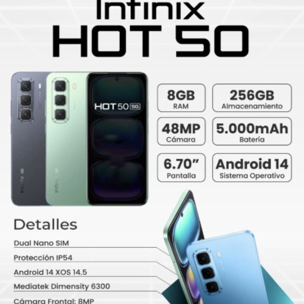 INFINIX - CELULAR INFINIX HOT 50 8RAM Y 256GB