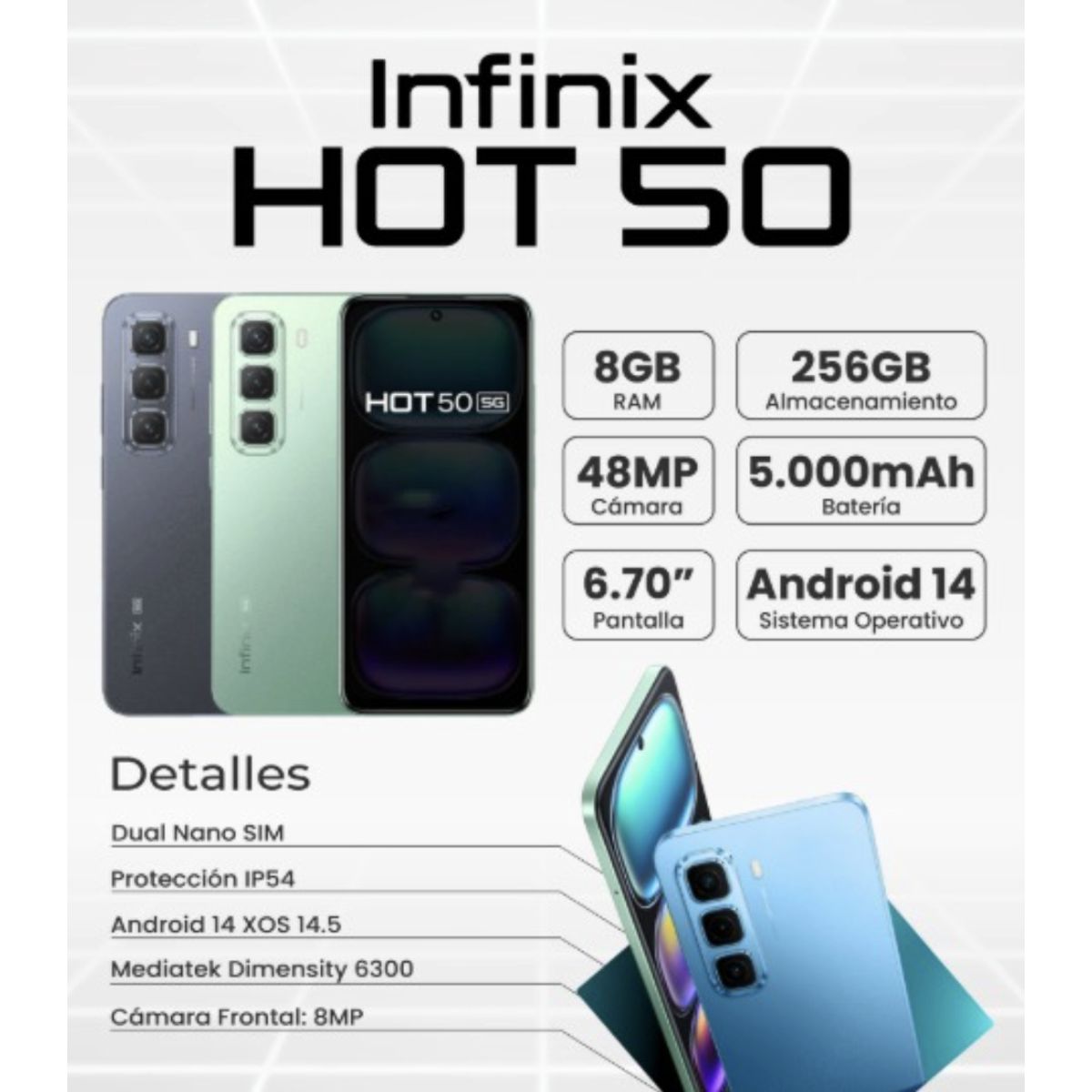 INFINIX - CELULAR INFINIX HOT 50 8RAM Y 256GB