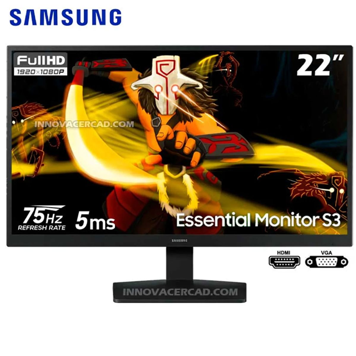 SAMSUNG - Samsung LS22D310EALXPE Monitor 22” Full HD VA HDMI 75Hz 5ms