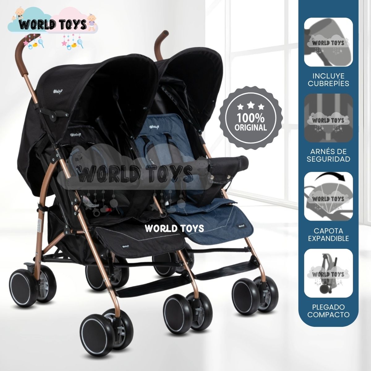 Baby - Coche Bastón Mellicero «SAME» Edición Limitada Blue