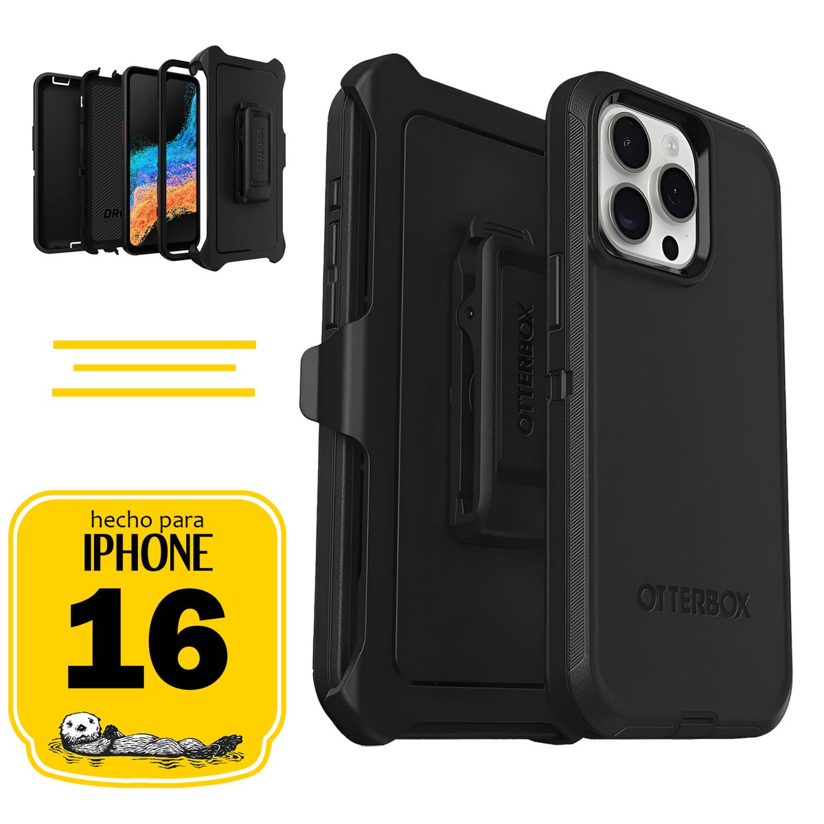 GENERICO - Otterbox Case Iphone 16 Con Marca