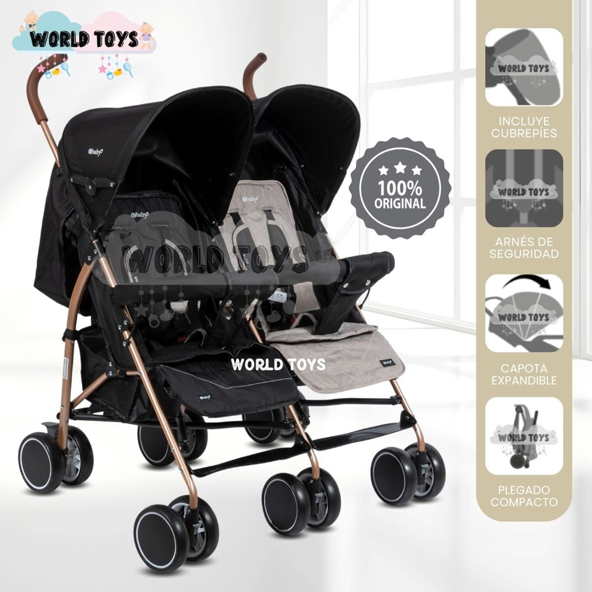 Baby - Coche Bastón Mellicero «SAME» Edición Limitada Beige