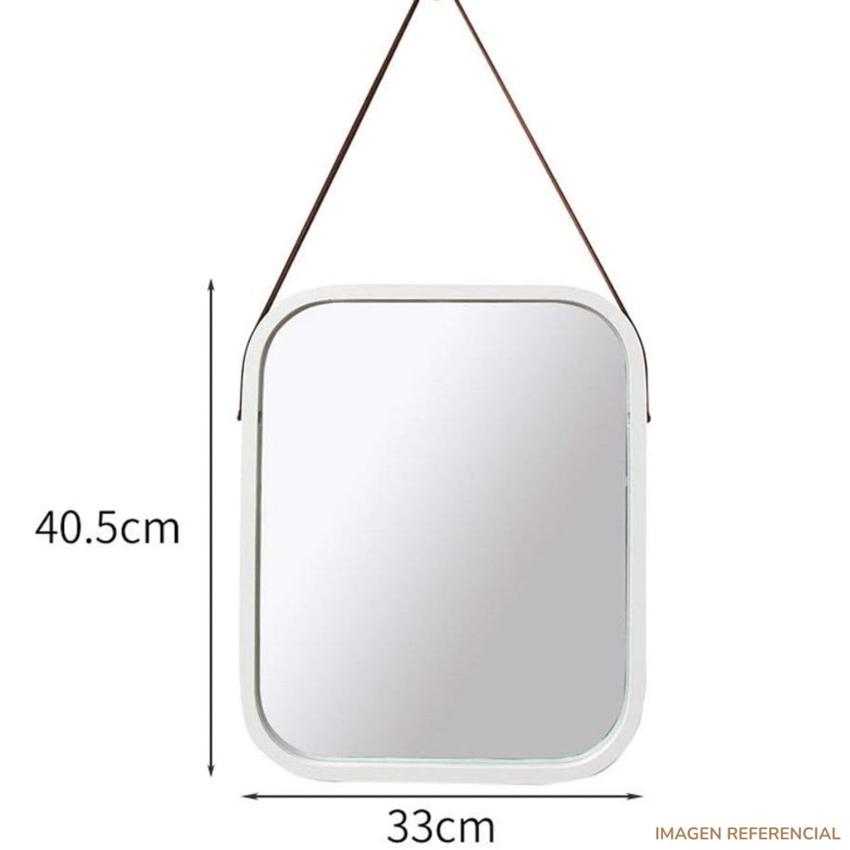 INSPIRA MARKET - Espejo Decorativo Rectangular de Tocador Colgante Blancoo