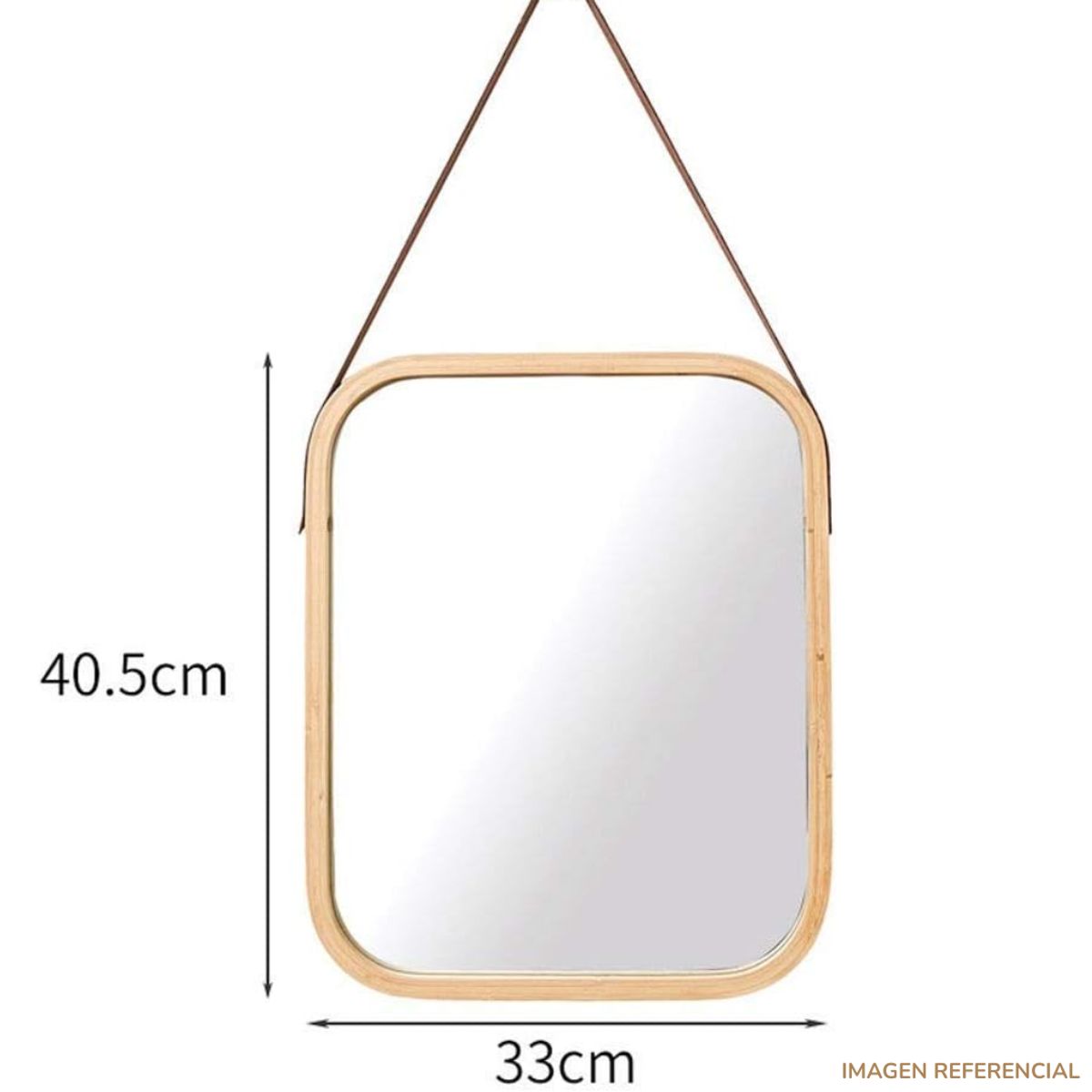 INSPIRA MARKET - Espejo Decorativo Rectangular de Tocador Colgante Dorado