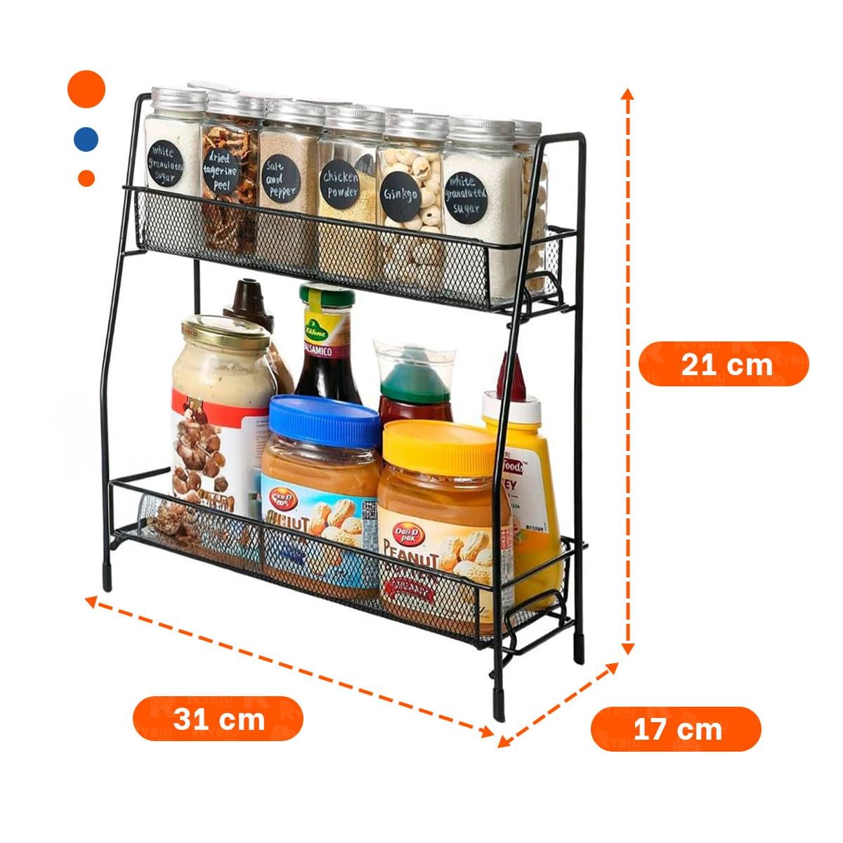 GENERICO - Estante Facil de Limpiar 2 N en Negro Y+Regalo Stickers