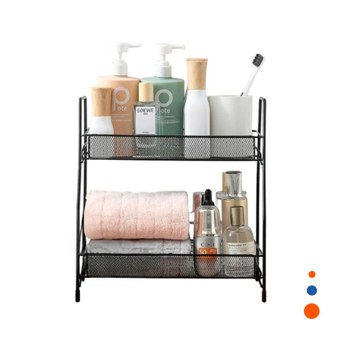 GENERICO - Estante Facil de Limpiar 2 N en Negro Y+Regalo Stickers