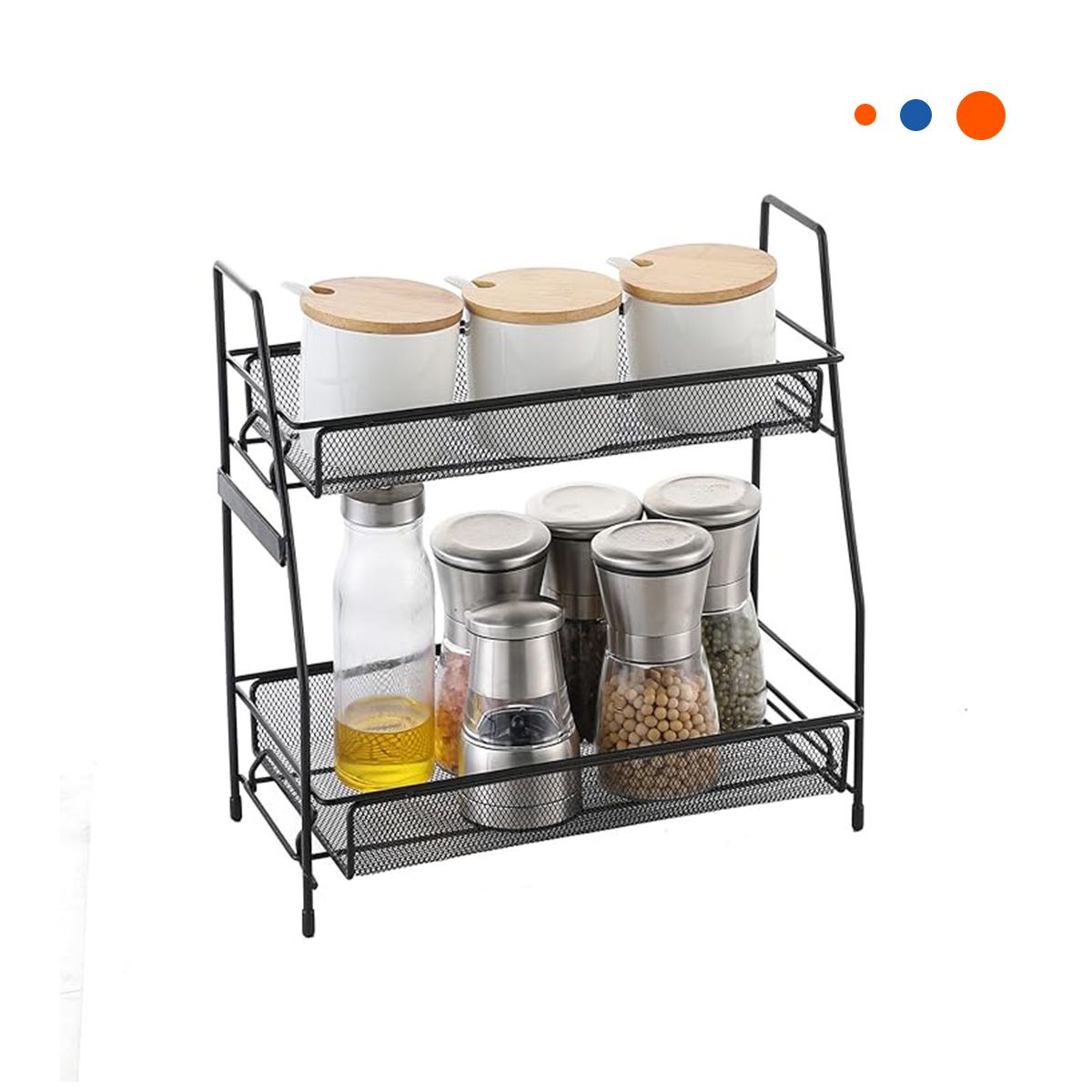 GENERICO - Pack6 Organizador de 2 N en Negro Y+Regalo Stickers