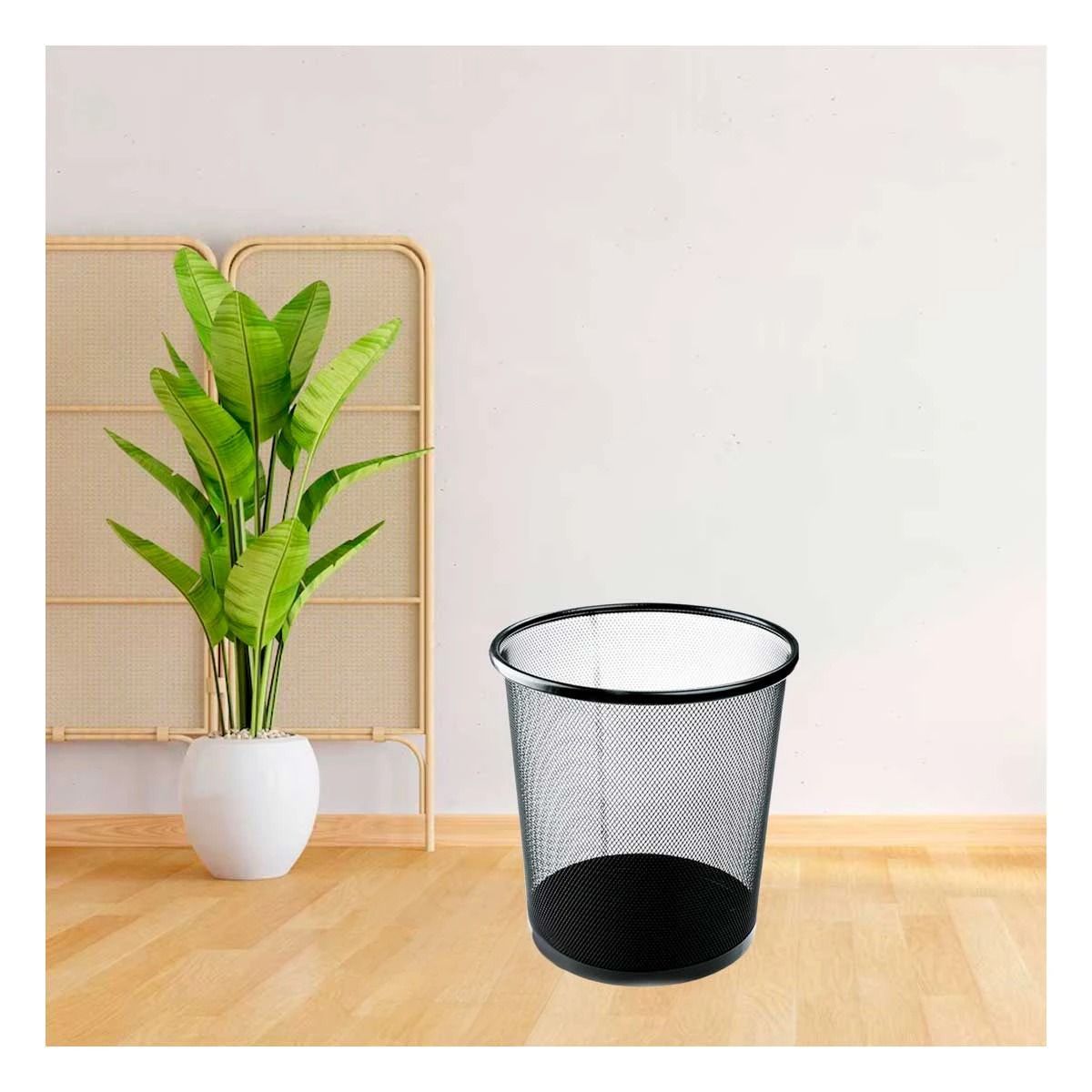 GENERICO - Pack6 Recipiente de Papeles Circular Negro Y+Papel de Regalo