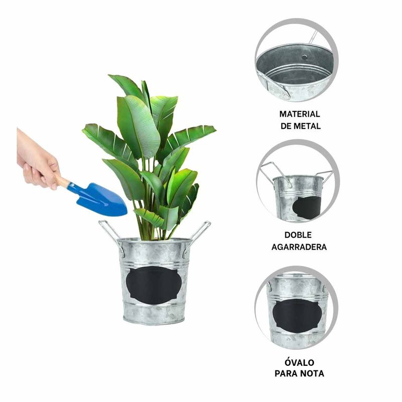 GENERICO - Pack6 Cubo Apunte en Ovalo Puntas Plateado Y+Papel de Regalo