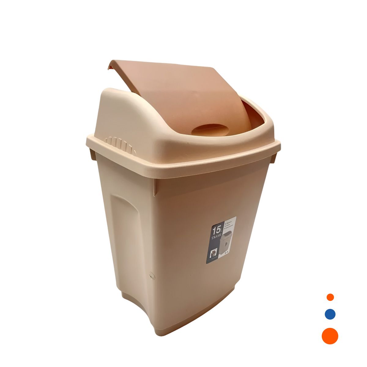 GENERICO - Pack4 Bote Practico con Vaiven en Marron Y+Papel de Regalo