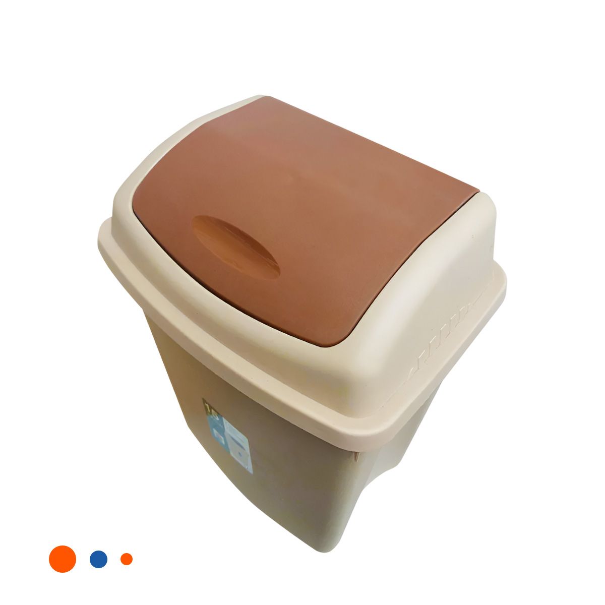 GENERICO - Pack4 Bote con Vaiven para Oficina Marron Y+Regalo Stickers