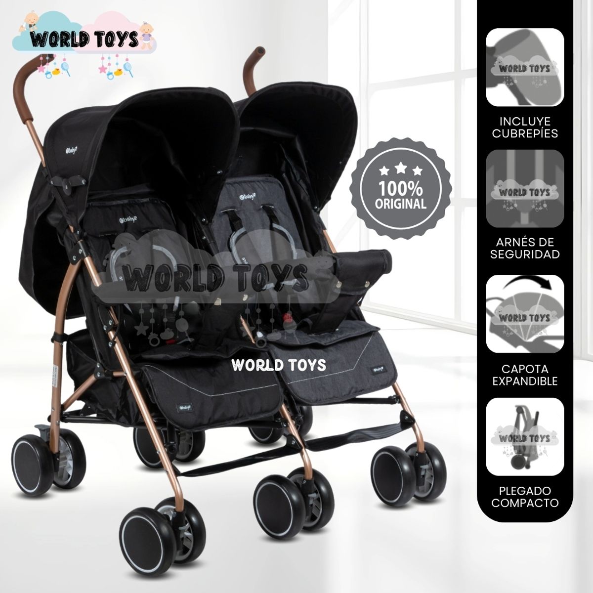 BABY - Coche Bastón Mellicero «SAME» Edición Limitada Black